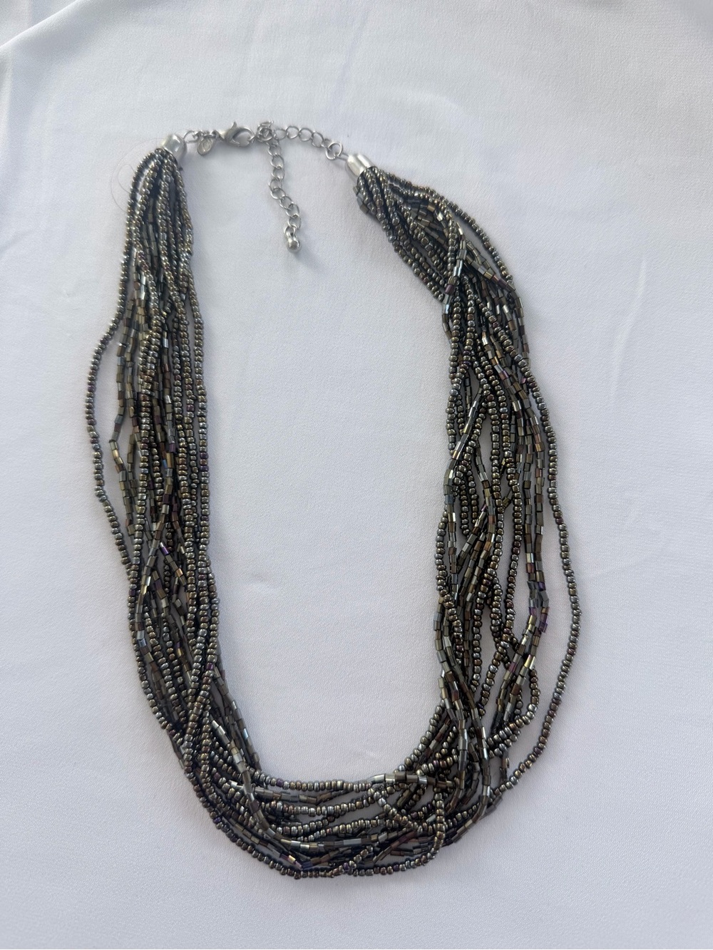 Premier Designs Multi-Strand Beaded Necklace 18”-20” Bronze Earthtones